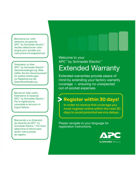 APC Service Pack 3 Year Extended Warranty 3 año(s)