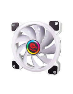 TALIUS Ventilador caja RGB Iris 16Led 12cm Blanco