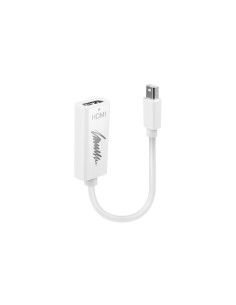 Lindy 41719 adaptador de cable de vídeo Mini DisplayPort HDMI Blanco