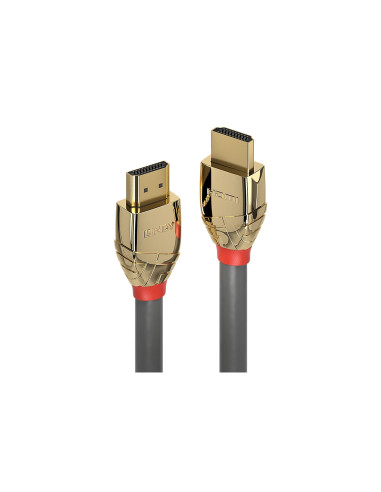 Lindy 37865 cable HDMI 7,5 m HDMI tipo A (Estándar) Oro, Gris