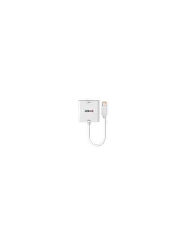 Lindy 43355 adaptador de cable de vídeo USB Tipo C VGA (D-Sub) Blanco