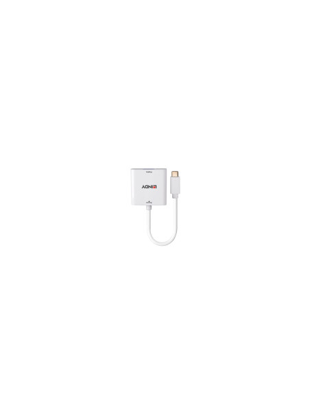 Lindy 43355 adaptador de cable de vídeo USB Tipo C VGA (D-Sub) Blanco