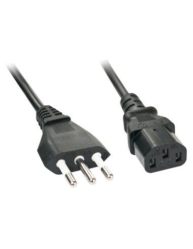 Lindy 30414 cable de transmisión Negro 3 m CEI 23-16 C13 acoplador