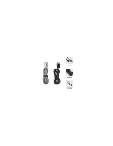 SUBBLIM PACK 2 CABLES USB TIPO USB-C A USB-C 1 M BLACK/SILVER