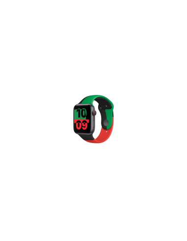 Apple MUQ73ZM/A Accesorios para dispositivos vestibles inteligentes Grupo de rock Negro, Verde, Rojo Fluoroelastómero