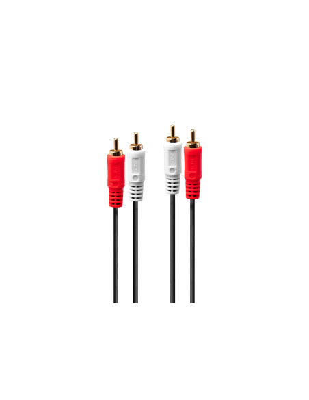 Lindy 35663 cable de audio 5 m 2 x RCA Negro, Rojo, Blanco