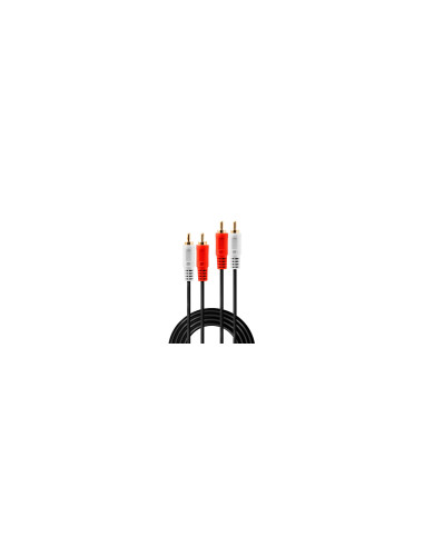 Lindy 35663 cable de audio 5 m 2 x RCA Negro, Rojo, Blanco