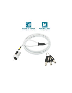 Mobilis 001329 cable antirrobo Blanco 1,8 m
