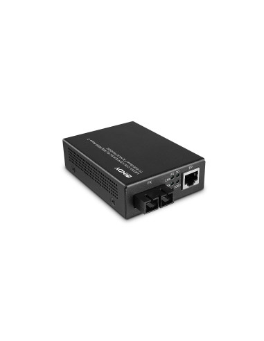 Lindy 25119 convertidor de medio 850 nm Multimodo Negro