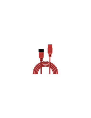 Lindy 30123 cable de transmisión Rojo 1 m C19 acoplador C20 acoplador