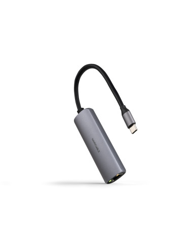 Nanocable Adaptador USB-C 3.1 a RJ45, con PD 100W, USB-C/M, Aluminio,