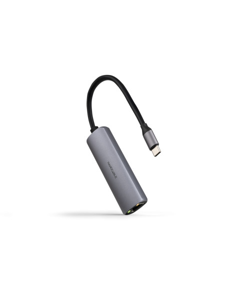 Nanocable Adaptador USB-C 3.1 a RJ45, con PD 100W, USB-C/M, Aluminio,