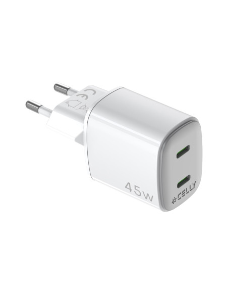 Celly UPTC2USBC45WWH cargador de dispositivo móvil Universal Blanco