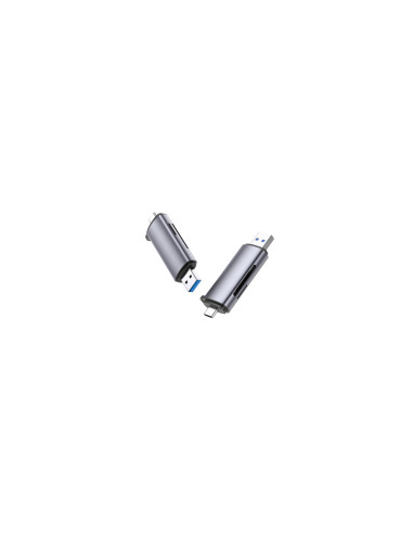 Ugreen 50706 lector de tarjeta USB/Micro-USB Plata