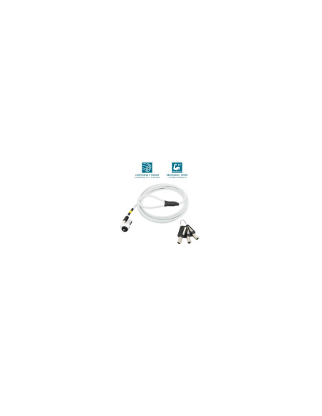 Mobilis 001325 cable antirrobo Blanco 1,8 m