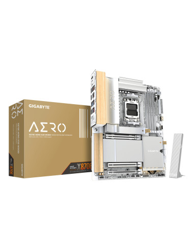 GIGABYTE X870E AERO X3D WOOD Placa Base - Compatible con procesadores