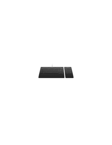 3Dconnexion Keyboard Pro with Numpad teclado Oficina USB + RF Wireless + Bluetooth QWERTZ Alemán Negro