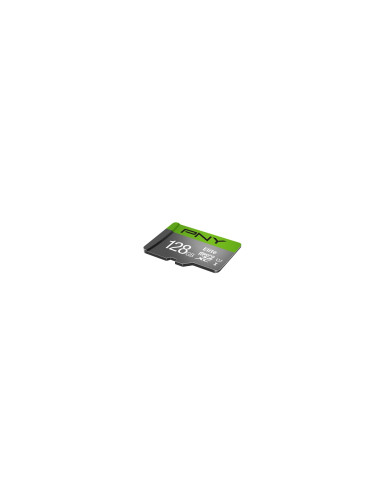 MEMORIA MICROSDXC PNY 128GB ELITE 100MBS CON ADAPTADOR VERDE GRIS P-SDU128V11100EL-GE