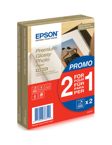 Epson Premium Glossy Photo Paper - 10x15cm - 2x 40 Hojas