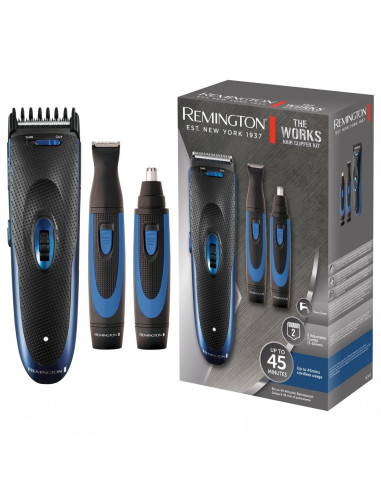 Remington HC910 Kit Cortapelos, Trimmer y Naricero The Works