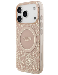 CARCASA MAGSAFE IPHONE 17 PRO MAX FLOWERS ROSA 2