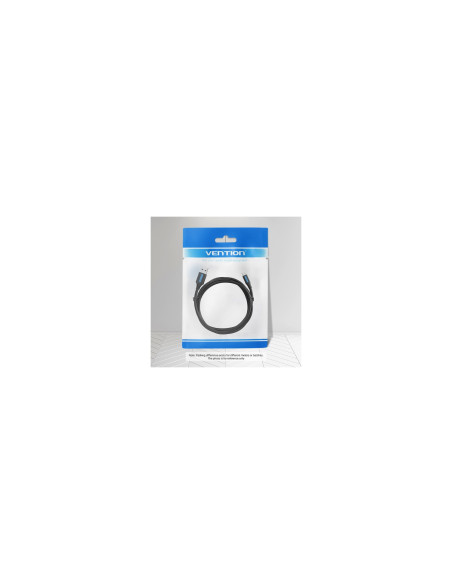 Vention Cable USB 2.0 COLBI/ USB Macho - MicroUSB Macho/ Hasta 60W/ 480Mbps/ 3m/ Negro