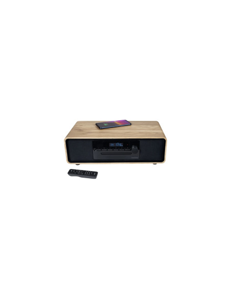 Thomson MIC300IBT sistema de audio para el hogar Microcadena de música para uso doméstico 10 W Negro, Madera