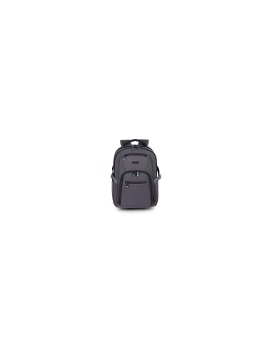 Urban Factory HTE17UF mochila Mochila de viaje Negro, Gris Malla, Poliéster, Plástico reciclado, Acero