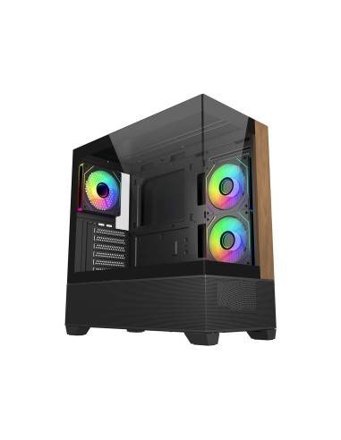 Cooler Master Elite 690 Wood Midi Tower Negro