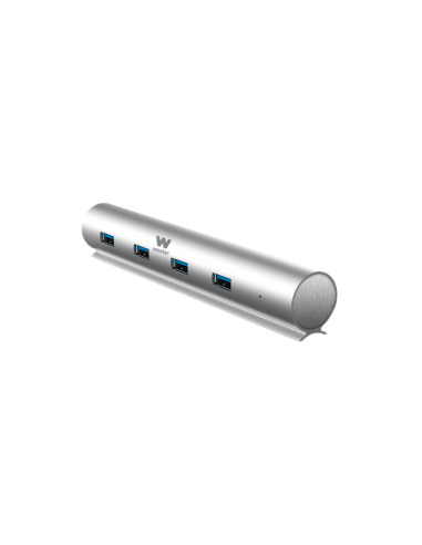 HUB WOXTER USB 3.1 7 PUERTOS COMPATIBLE PC MAC PLATA PE26-142