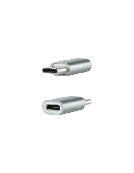 Nanocable Adaptador USB-C a Micro USB, USB-C/M-Micro B/H, Aluminio,