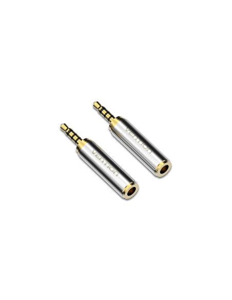 Vention Adaptador Jack VAB-S02/ Jack 2.5 Macho - Jack 3.5 Hembra/ Plata