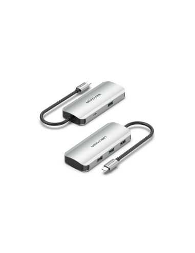 Vention Hub USB Tipo-C TNAHB/ 4xUSB/ 1xMicroUSB PD