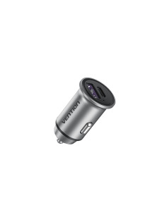 Vention Cargador de Coche FFBH0/ 1xUSB-Tipo C/ 1xUSB/ 20W