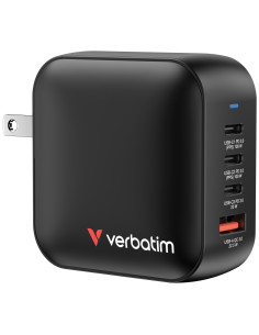 Verbatim Mini GaN Charger 100W Universal Negro Corriente alterna
