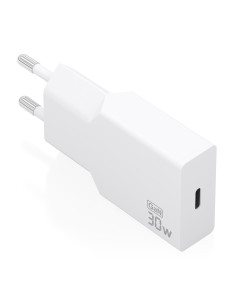 AISENS Cargador Ultra Delgado GaN 30W, 1xUSB-C PD3.0, Blanco