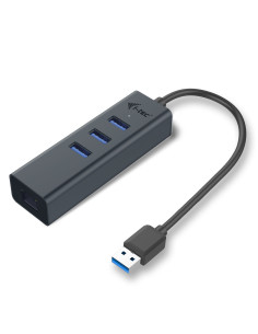 Hub i-tec Metal USB 3.0 HUB 3 Port + Gigabit Ethernet Adapter