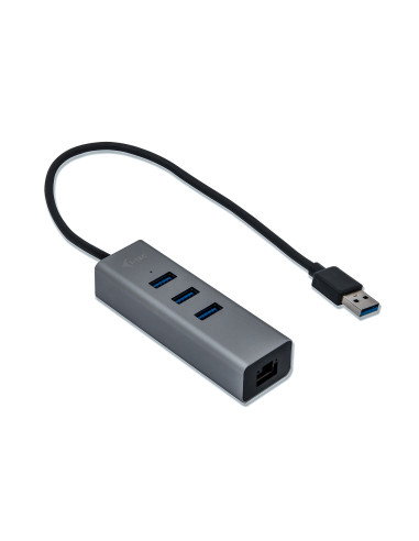 Hub i-tec Metal USB 3.0 HUB 3 Port + Gigabit Ethernet Adapter