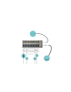 i-tec USB 3.0 Charging HUB 10 port + Power Adapter 48 W Gris 2