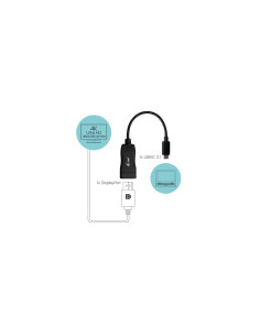 i-tec Adaptador 4K usb tipo-c macho a displayport hembra negro 2