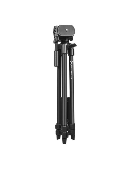 TRIPODE PHOENIX REG.ALTURA 1.2M BLACK + FUNDA + ADAPTADOR SMARTPHONE