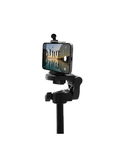 TRIPODE PHOENIX REG.ALTURA 1.2M BLACK + FUNDA + ADAPTADOR SMARTPHONE