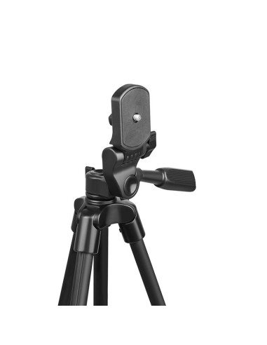 TRIPODE PHOENIX REG.ALTURA 1.2M BLACK + FUNDA + ADAPTADOR SMARTPHONE