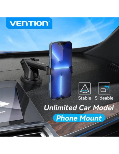 SOPORTE VENTION KCOB0 COCHE PARA SMARTPHONE 4.7-7.32 VENTOSA BLACK