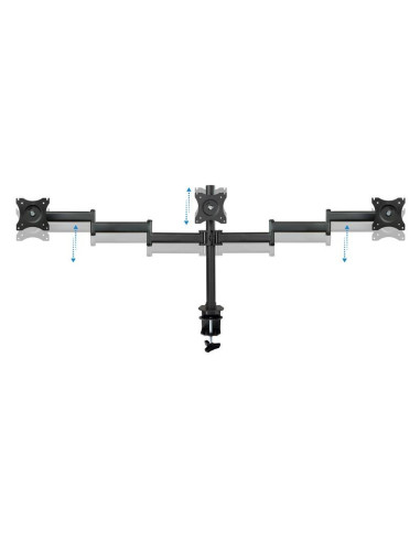 SOPORTE DE MESA TV/MONITOR TOOQ 13-27 8KG 2 BRAZOS PARA 3 PANTALLAS