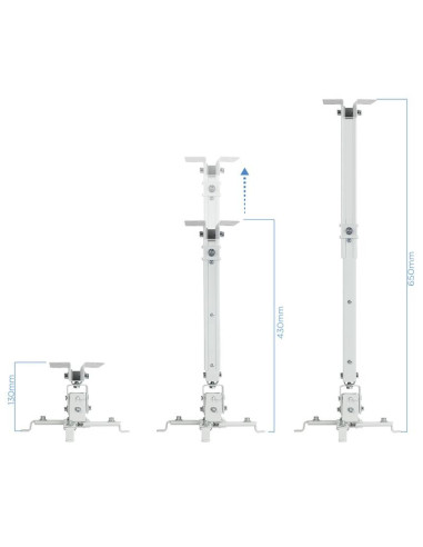 SOPORTE PROYECTOR TOOQ TECHO INCLINABLE WHITE