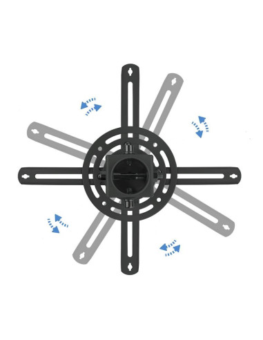 SOPORTE PROYECTOR TOOQ TECHO GIRATORIO E INCLINABLE BLACK