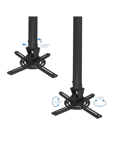 SOPORTE PROYECTOR TOOQ TECHO GIRATORIO E INCLINABLE BLACK