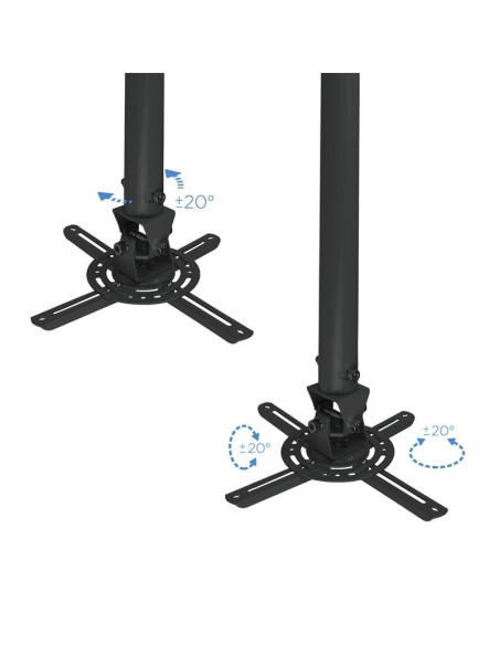 SOPORTE PROYECTOR TOOQ TECHO GIRATORIO E INCLINABLE BLACK