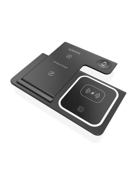 BASE CARGADOR AISENS SMARTPHONE/APPLE WATCH/AURICULARES WIRELESS BLACK